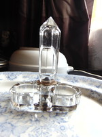 Antik üveg tornyos só-bors tartó
