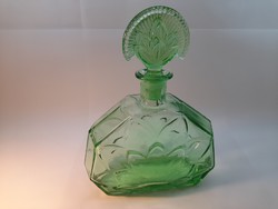 Zöld üveg palack dugóval 21 cm