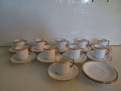 Porcelain -22 pcs - 1908-1939 - bavaria - thomas - rarity - mocha set 10 sets + 2 saucers