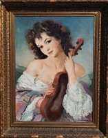 Szánthó Mária / Lány hegedűvel