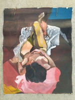 Absztrakt olaj vászon női akt festmény Nr.189