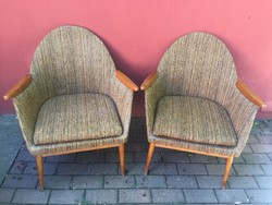 Antik retro mid century fotel pár kagylós fotel