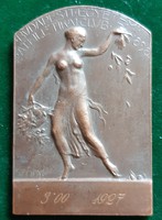 Sződy Szilárd, szecessziós bronz plakett