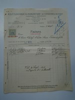 G2021.160  Régi számla 1912 Kattundruck Industrie AG Budapest -illetékbélyeg 10 fillér - Jacob Fürst
