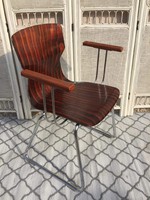 Jelzett flötotto design karos szék, midcentury, loft...