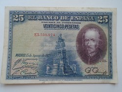 G21.1  Spanyolország 25 pesetas  1928 F/VF