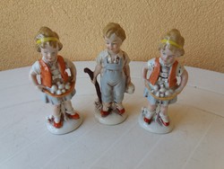 Lippelsdorfi porcelán figurák. - hármas ikrek