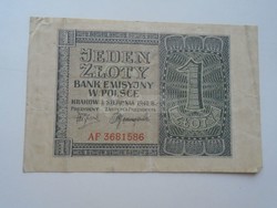 G21.1  Lengyelország 1 zlotyi   1941  VF