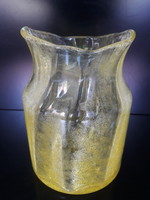 Ritka fazonú régi karcagi fátyolüveg váza