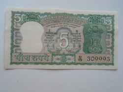 G21.1 INDIA  5 rúpia 1967-70  XF