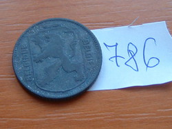 BELGIUM BELGIQUE - BELGIE 1 FRANK 1941 WW II CINK King Leopold III #786
