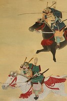 Szamurájok - Japán akvarell falitekercs
