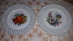 Gyümölcsös, gyönyörű porcelán tányér, 2db