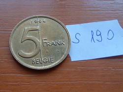 BELGIUM BELGIE 5 FRANK 1994 (s + ah) 92% Copper, 6% Aluminium, 2% Nickel, King Albert II S190