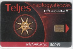 Magyar telefonkártya 0763    1999 Napfogyatkozás   ODS 4   100.000  darab