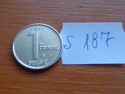 BELGIUM BELGIE 1 FRANK 1998 (s + ah) King Albert II S187