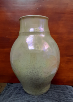 Retro ceramic vase with iridescent glaze