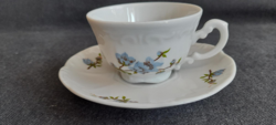Zsolnay porcelán  kék barackvirágos kávés készlet