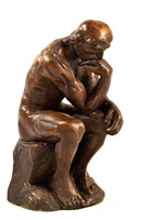 Auguste Rodin UTÁN ... GONDOLKODÓ KIS PLASZTIKA SZOBOR