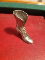 Csodás ezüstözött női cipő fogpiszkáló tartó