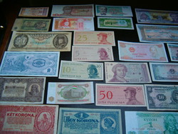 40 darabos bankó papírpénz bankjegy gyűjtemény egyben eladó nagy része UNc hajtatlan