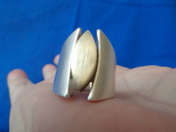 Szép art deco SKANDINÁV ezüst gyűrű, BRUTÁLISAN KOMOLY SÚLY 16 gramm
