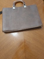 Faux leather briefcase