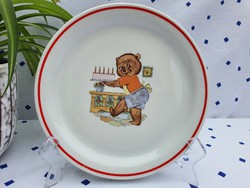 Zsolnay macis gyerek tányér