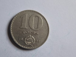10 Forint 1971 Magyar Népköztársaság Ft, 10 Forint 1971
