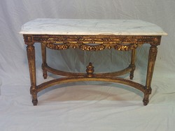 Gilded marble rococo table