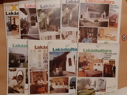 9 db Lakáskultúra magazin a 70-80 -as évekből