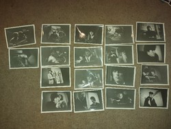 Fényképek az "Egy nehéz nap éjszakája" mozifilm-vetítésről, kb.9x11 cm, 18 darab, 60-70-es évek