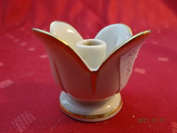 Bavaria német porcelán gyertyatartó, négy szirom formájú, magassága 3,7 cm.