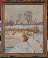 Attributed to Geza Kádár (1878-1952): winter landscape,