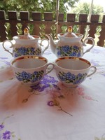 Eladó régi porcelán a Szovjetunio területéről gyönyörű nefelejcses teás szett!