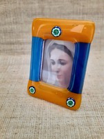 Beautiful condition Murano glass with a small picture frame with a picture of Mary inside