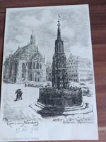 Antik képeslap, Nürnberg, 1903