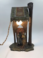 Bécsi bronz asztali lámpa