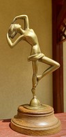Régi réz art deco szobor balerina