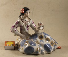 Orosz porcelán kártyavető nő 873