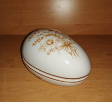 Hollóházi porcelán tojás formájú bonbonier (19/d)