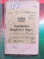 Népfölkelési igazolványi könyv 1911 Szeged