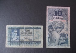 Ausztria: 5 schilling 1927 - 10 schilling 1927