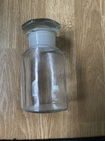 Antik gyógyszeres üveg csiszolt dugóval