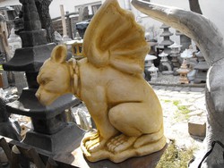 Gate fence railing column furnace ornament guard dragon devil dog stone statue antifreeze artificial stone