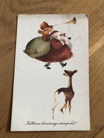 Kellemes Karácsonyi Ünnepeket - Szilas Győző rajzos képeslap