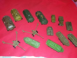 Régi 1960 s' évek orosz CCCP játék fém járművek BTR, BRDM BMP tankok ágyúk egybe 14 db képek szerint