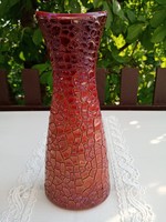 Marked Zsolnay ox blood eosin glazed cracked / crackle vase