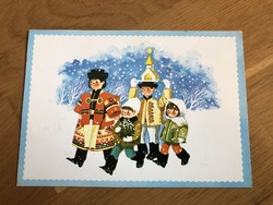 Kellemes Karácsonyi Ünnepeket - Kecskeméty Károly grafika képeslap
