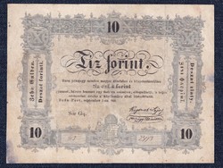 Szabadságharc (1848-1849) Kossuth bankó 10 Forint bankjegy 1848 felfelé hajlított leve (id51216)